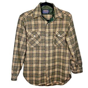 Pendleton Virgin‎ Wool Plaid Board Shirt Mens M Workwear Flannel